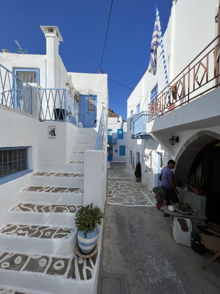 Plaka the capital of Milos in Greece