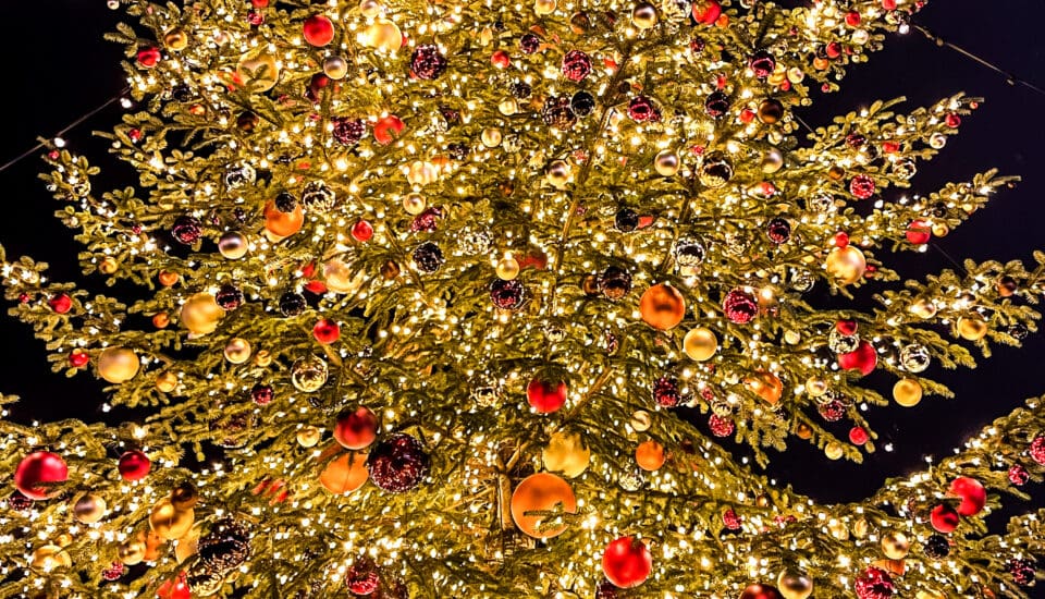 A beautifully decorated Christmas Tree in Germany Europe
