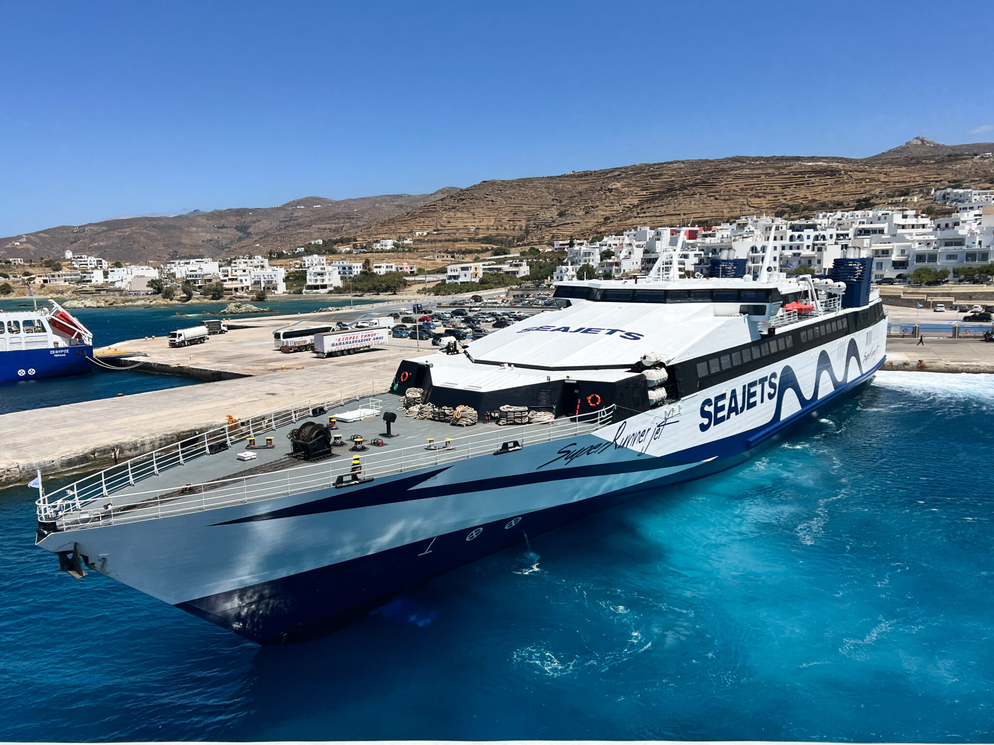 The fast ferry of Seajets called Super Runner Jet