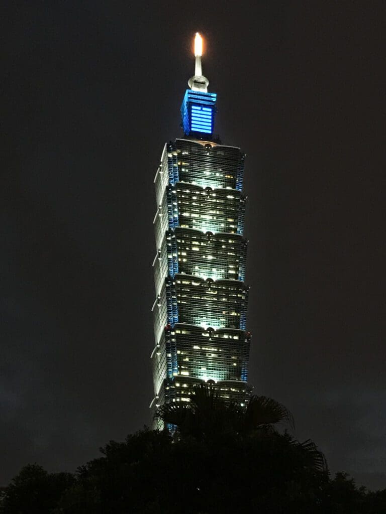 Taipei 101, Taiwan tower by night