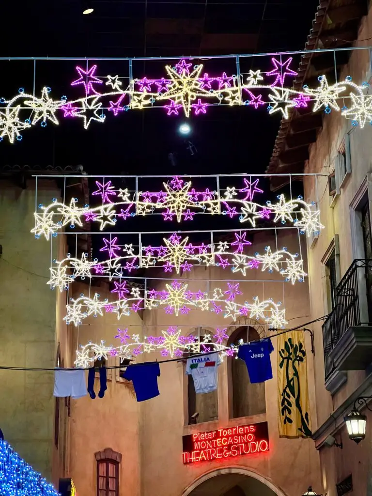 Christmas Lights in the walk ways at Montecasino