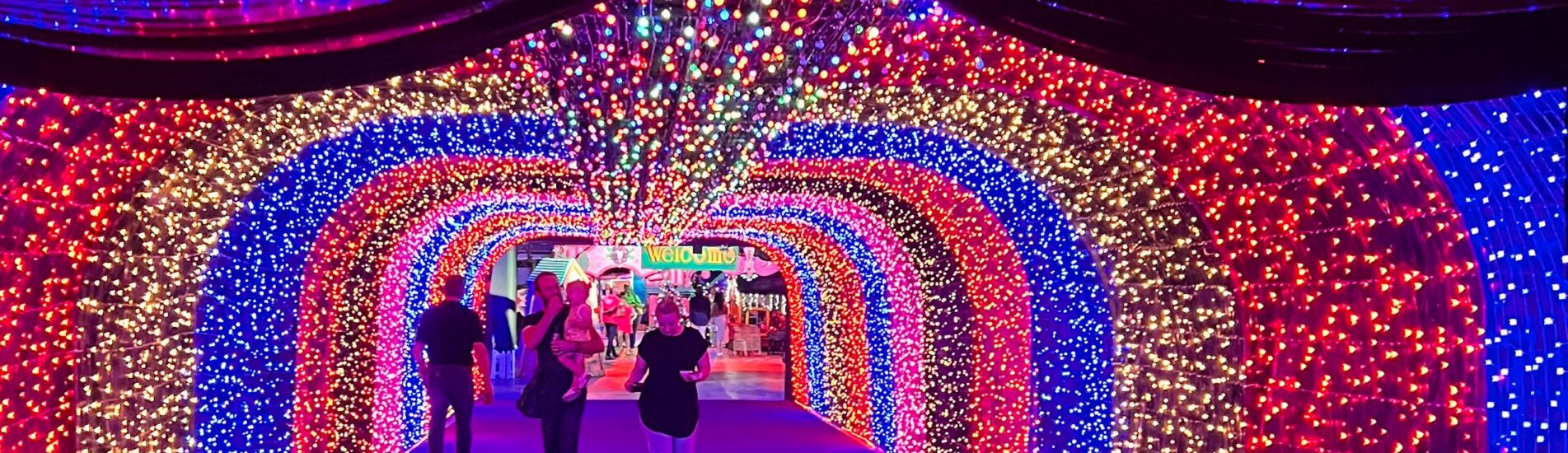 Amazing Christmas Lights tunnel at a Christmas Festival in Johannesburg