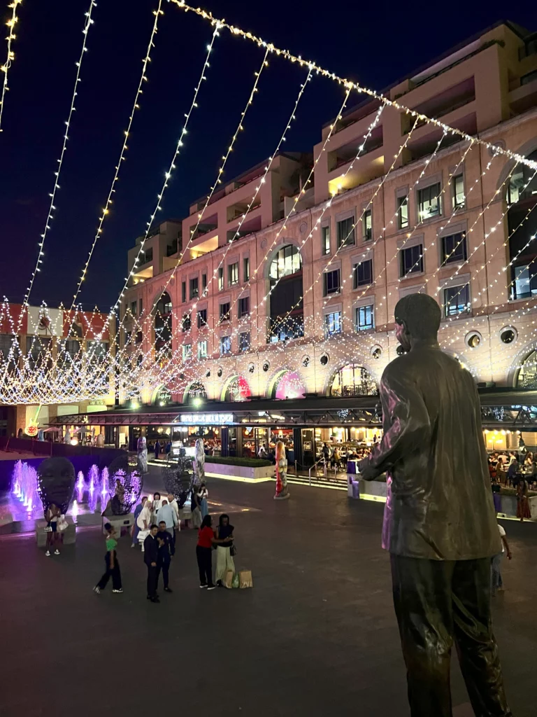 Christmas Lights display at Nelson Mandela Square Johannesburg