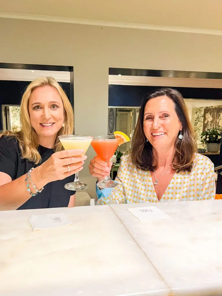 Unique cocktails Moonlight Orange and Mermaid at Plettenberg Bay Hotel's Sandbar