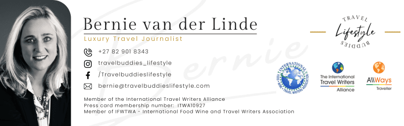 Bernie Travel Buddies Lifestyle contact details Signature