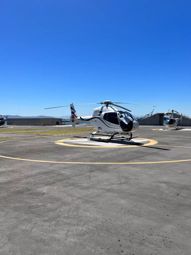 A helicopter flip over Cape Town, South Africa is a must for thrill-seekers