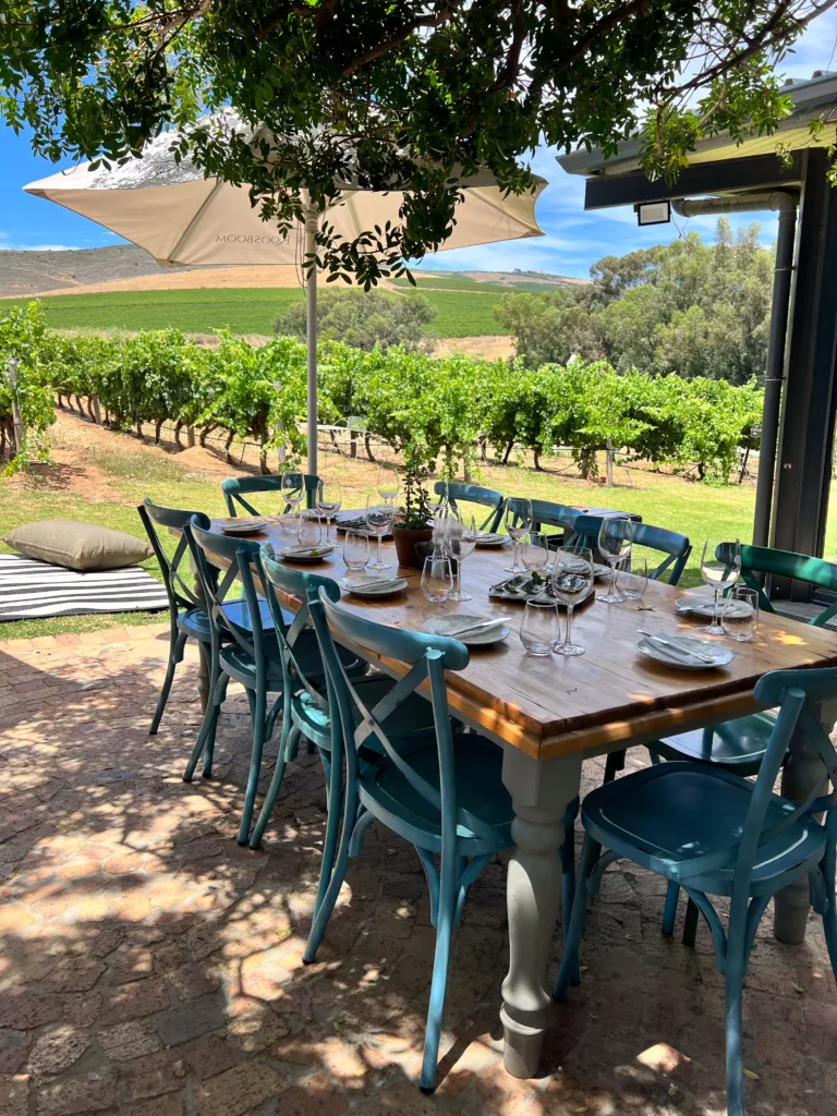 Klein Roosboom wine farm with Jean restaurant near Durbanville in South Africa