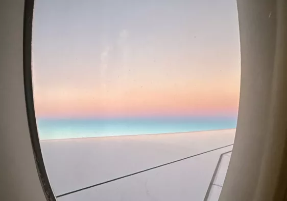 view through the airplane window