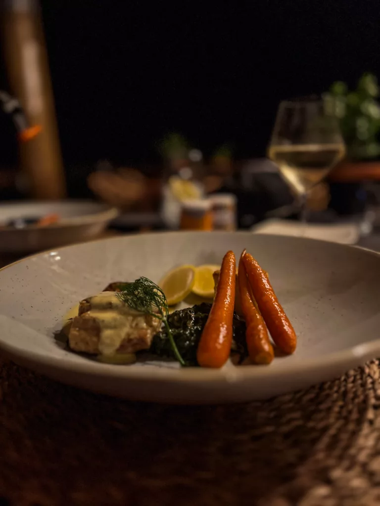 Fish of the day with fresh vegetables