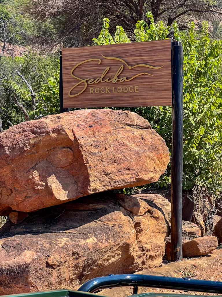The entrance to Rock lodge at Sediba