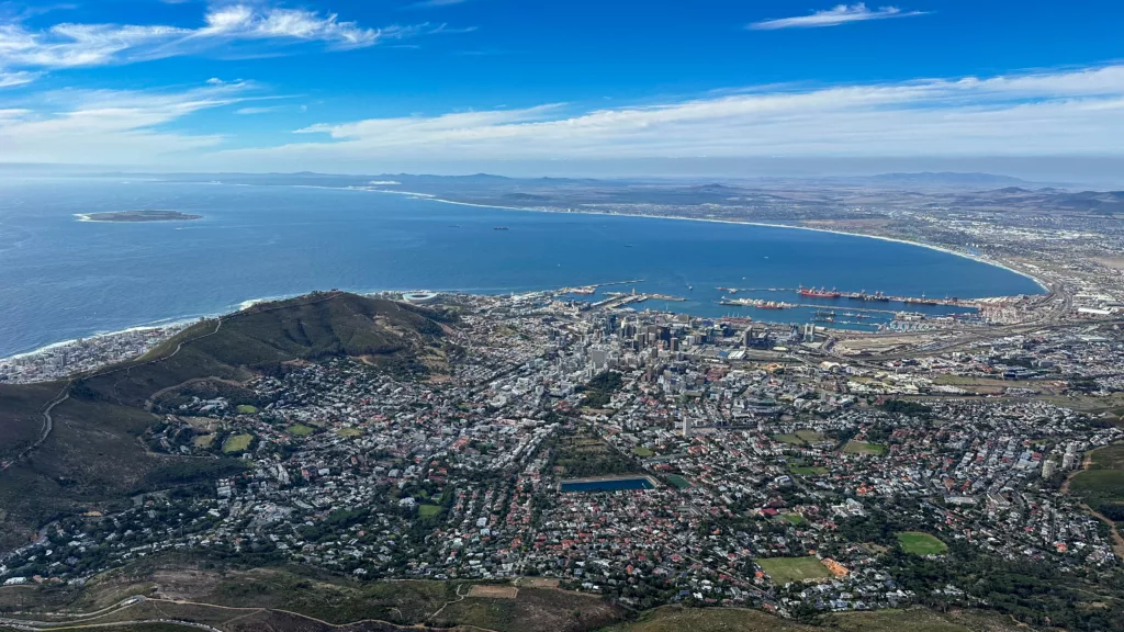 View over Table Bay, vom Tafelberg