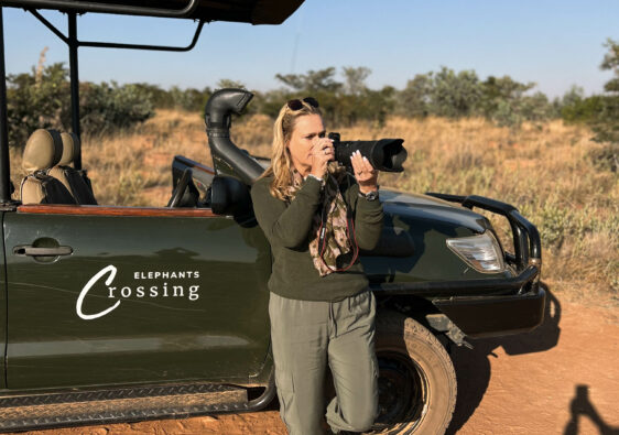 Lady with wildlife came lens at a Private Game Reserve
