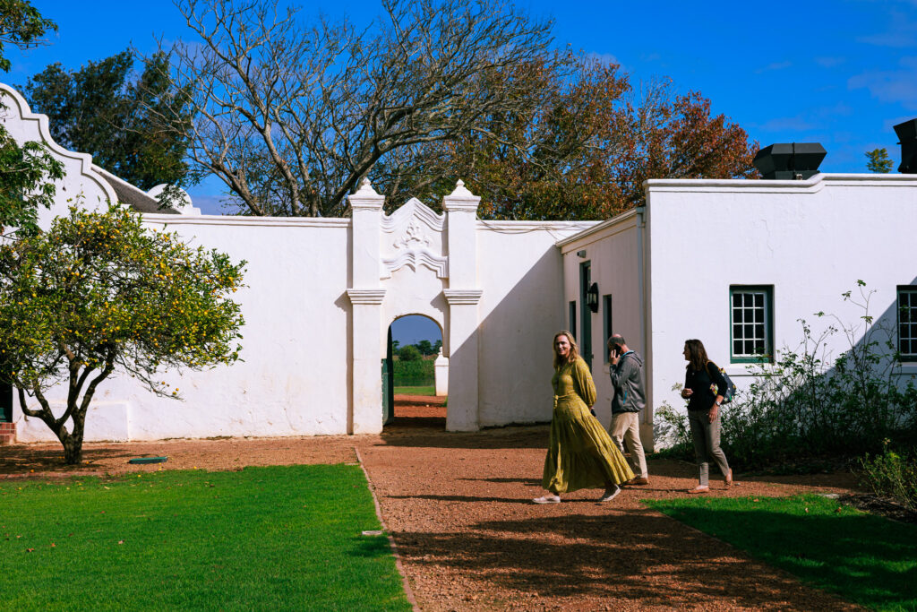 Bernie and Petra getting a guided tour of the estate from the manager, Angelo