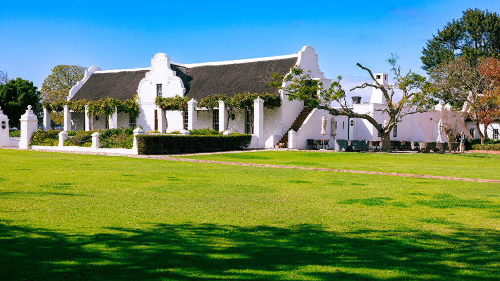 The wine farm on which Vergenoegd Low Boutique Hotel & Spa is located