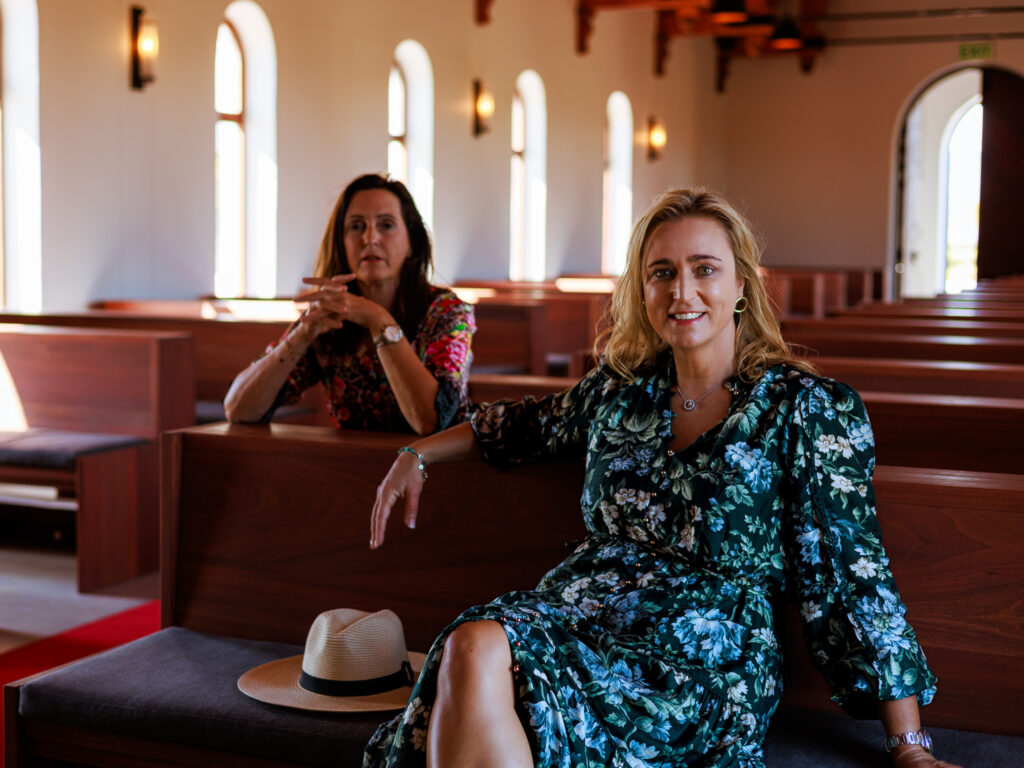 Bernie and Petra admiring the interior of the chapel