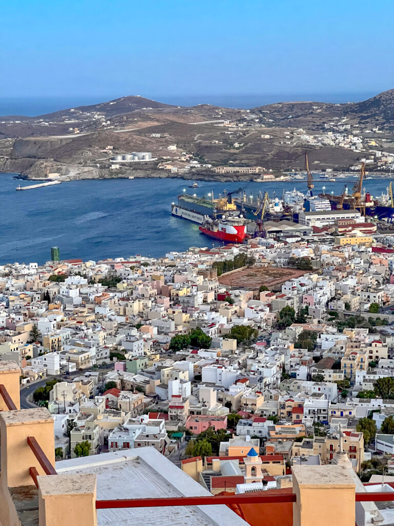 Views of Ermoupoli from Ano Syros