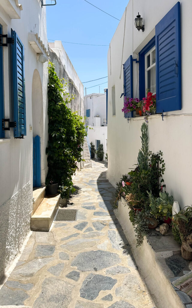 Streets of Falatados, Greece, Straße in Falatados in Griechenland