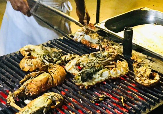 Crayfish on the braai or grill for Heritage Day in Cape Town