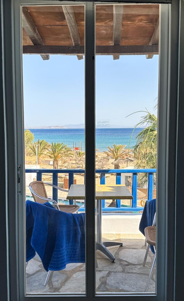 Aktio Aegiou balcony view over the sea