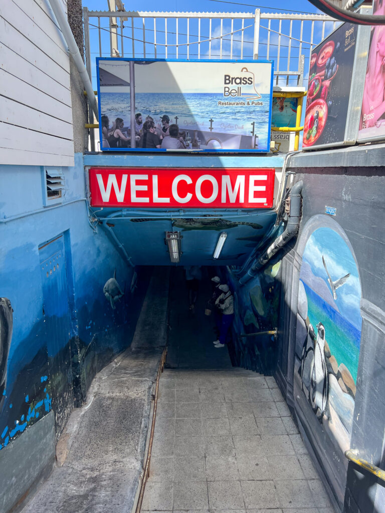 The subway you need to use to get to the Brass Bell restaurant