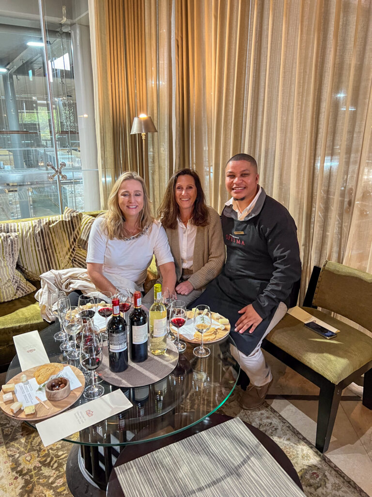Enjoying a wine tasting at Anthonji Rupert Wine Estate