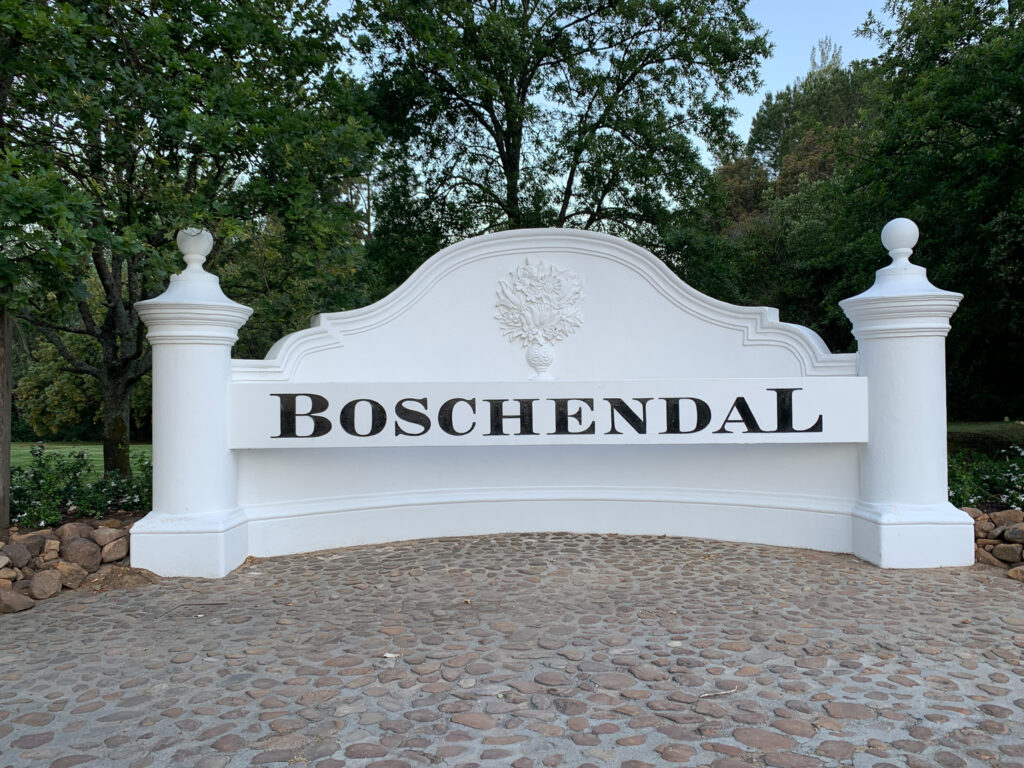 The entrance to Boschendal wine farm