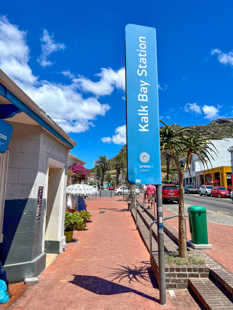 Location of the train station in Kalk Bay