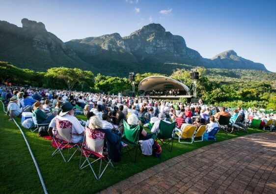 Christmas concert Cape Town People enjoying a show at Kirstenbosch Botanical Gardens