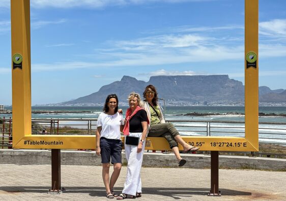 Table Mountain from Bloubergstran. Women small group tour