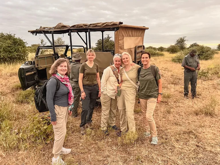 Small Group Ladies Tour to Kruger National Park on their morning bush walk at Olifants Camp
