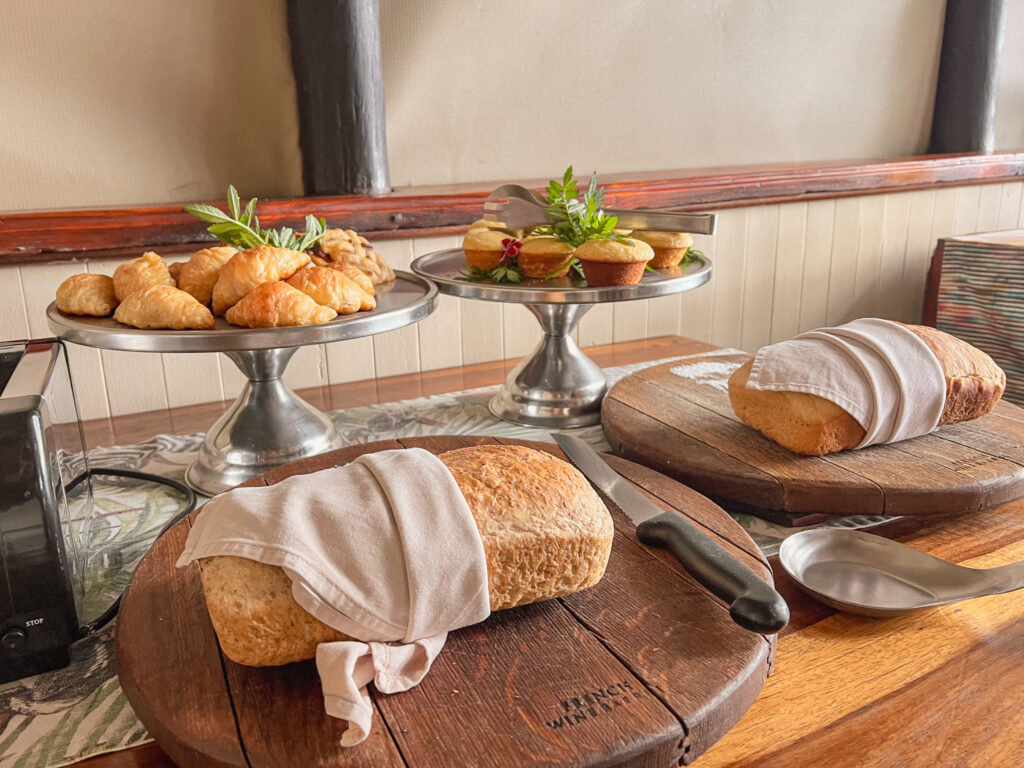 freshly home baked bread at Ichingo Lodge