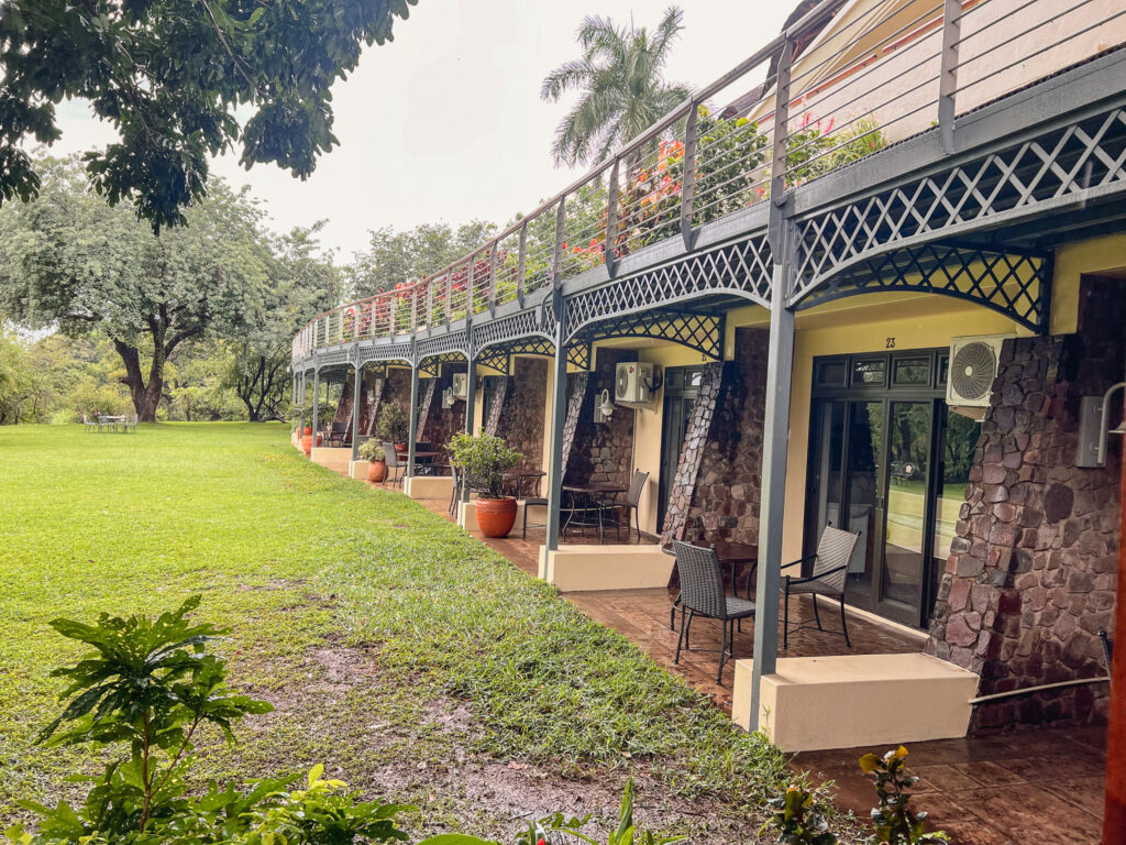 The ground floor units of Ilala Lodge with lovely open patios to the gardens