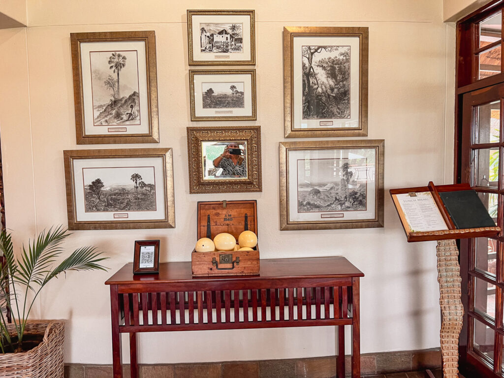 Some of the history of Victoria Falls captured with images in the reception area