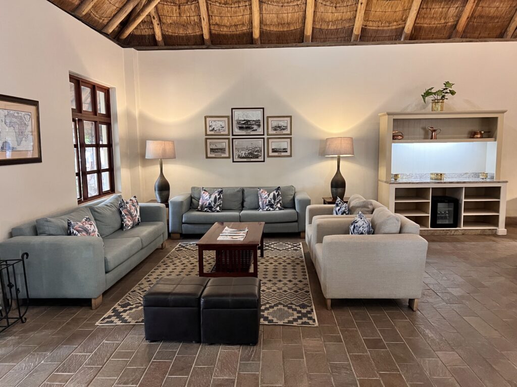 The elegant lounge area of Ilala Lodge