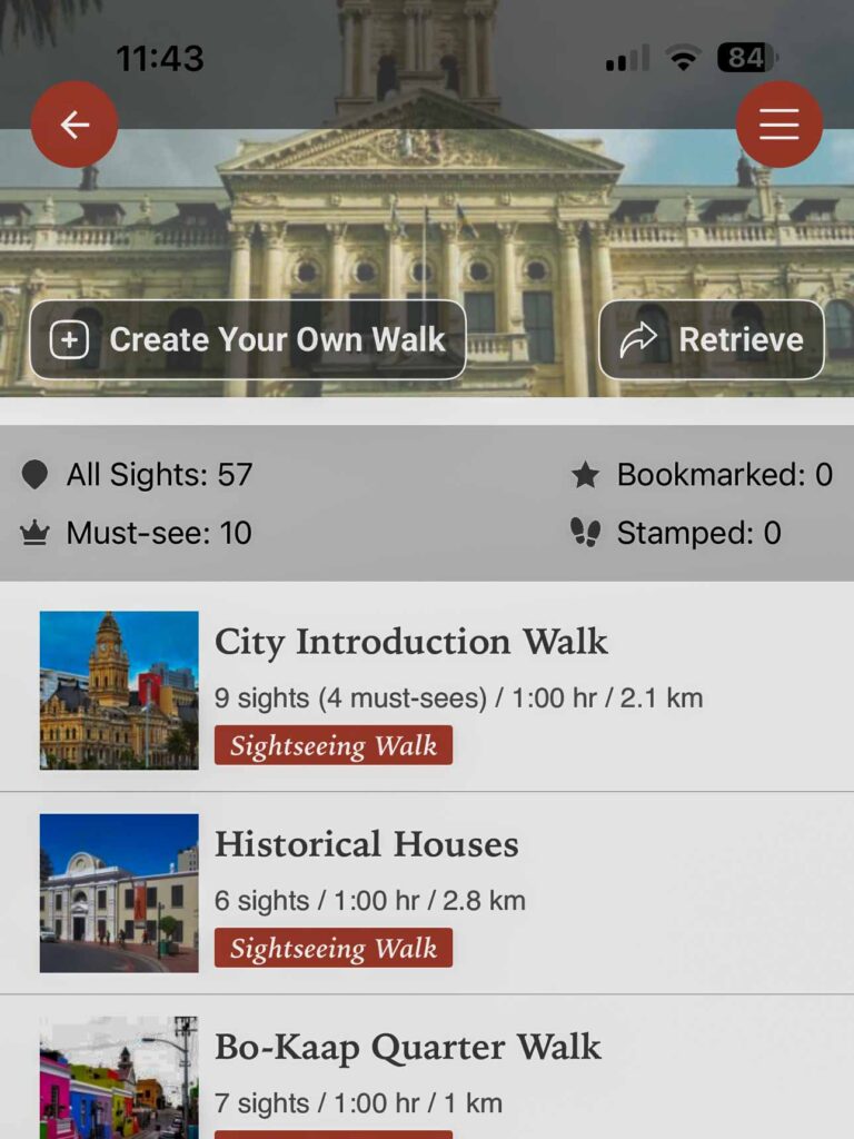GPS MyCity app example