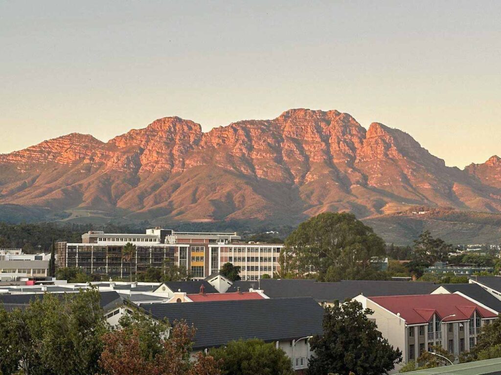 view of Stellenbosch, Blick auf Stellenbosch